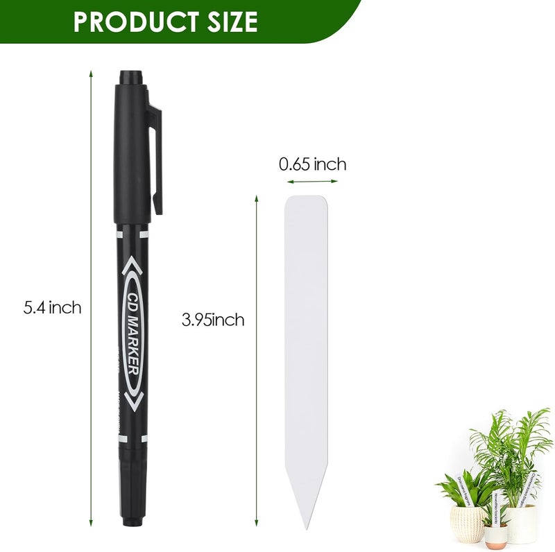 Darfukei Plant Labels 120PCS, Outdoor Waterproof Garden Markers, Plastic Nursery Seed Plant Tags with Bonus a Permanent Marking Pen, Gardening Gifts for Women Men… - Image 2
